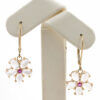 14 Karat White Gold, Moonstone | Pink Sapphire Earrings