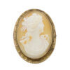 10 Karat Yellow Gold Cameo with Engraved Frame