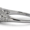 14 Karat White Gold Edwardian Style Sapphire and Diamond Ring Side View
