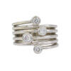 14 Karat White Gold Bezel Set Diamond Right Hand Ring