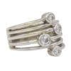 14 Karat White Gold Bezel Set Diamond Right Hand Ring