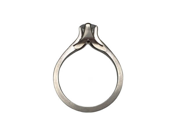14 Karat White Gold Pear Shaped Solitaire Engagement Ring