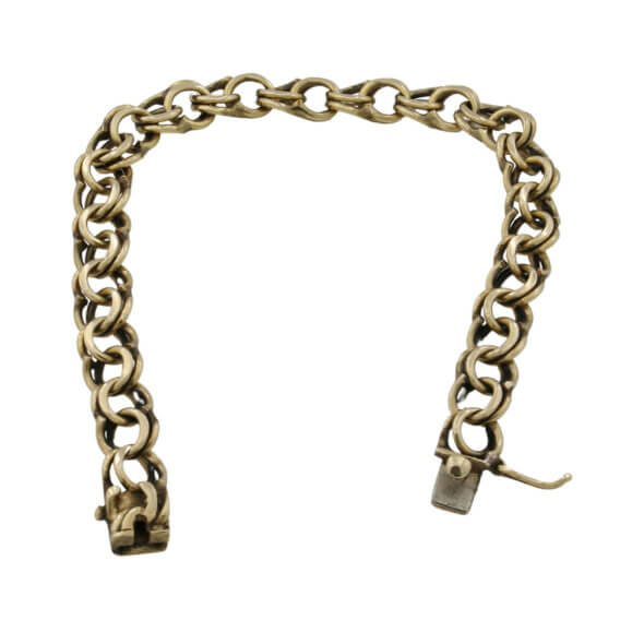 14 Karat Solid Yellow Gold Charm Bracelet