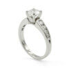 14 Karat White Gold Round Brilliant Diamond Ring