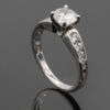 14 Karat White Gold Round Brilliant Diamond Ring