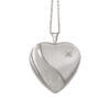 14 Karat Yellow and White Gold Heart Shaped Locket with Diamond Accent