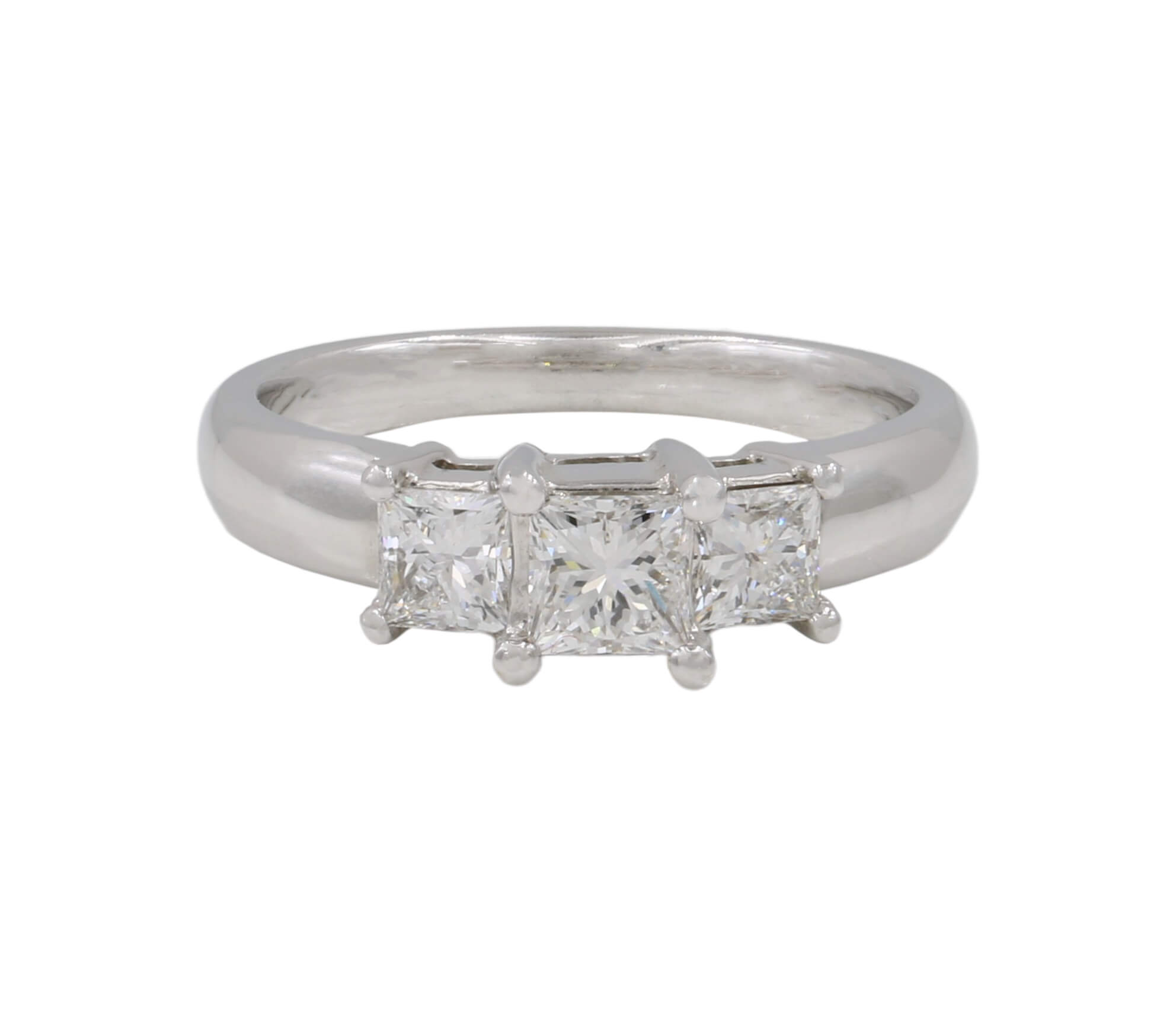 14 Karat White Gold Diamond Engagement Ring