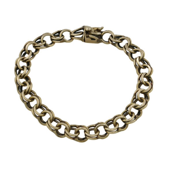 14 Karat Solid Yellow Gold Charm Bracelet