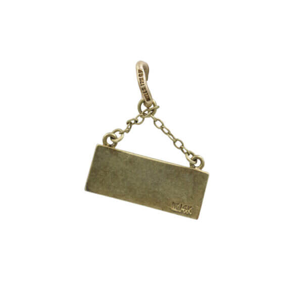 14 Karat Yellow Gold "If You Can Read This You Are Too D--N Close" Charm