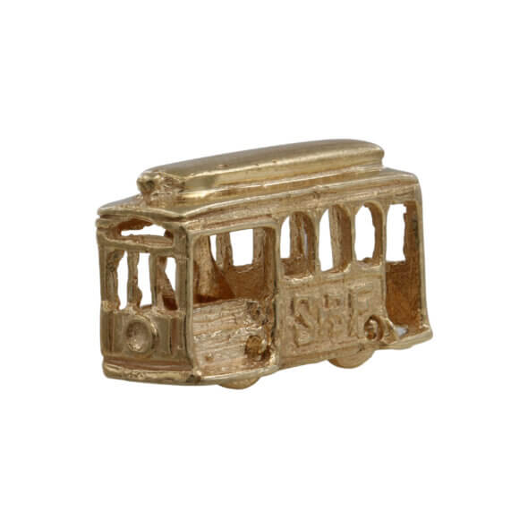 14 Karat Yellow Gold Cable Car Charm