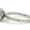 14 Karat White Gold Contemporary Halo Diamond Engagement Ring, With GIA Report