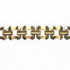 14 Karat Yellow Gold Wide Retro Link Bracelet