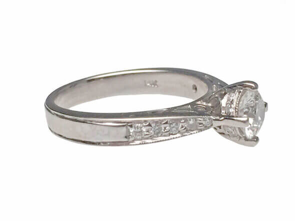 14 Karat White Gold Canadian Diamond Engagement Ring