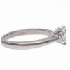 Cushion Cut Diamond Solitaire Engagement Ring in 18 Karat White Gold with GIA Report side view