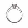 Cushion Cut Diamond Solitaire Engagement Ring in 18 Karat White Gold with GIA Report top view