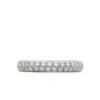 18 Karat White Gold Two Row Diamond Band