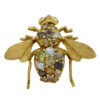18 Karat Yellow Gold Multi Colored Diamond Bee Brooch By Herbert Rosenthal