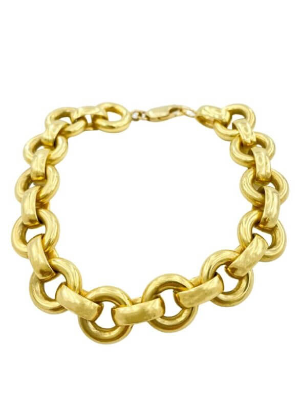 18 Karat Yellow Gold "O" Link Bracelet