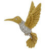 18 Karat Yellow Gold and Platinum Diamond Hummingbird Brooch