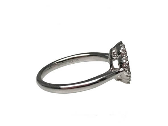18 Karat White Gold Ruby and Diamond Cluster Ring