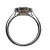 18 Karat White Gold Ruby and Diamond Cluster Ring