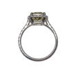 18 Karat White Gold 2.22 Carat Fancy Intense Yellow Diamond Halo Ring top view