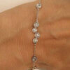 14 Karat White Gold 0.55 Carat Diamond Bezel Set Bracelet