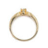 14 Karat Yellow Gold Oval and Baguette Diamond Ring top view