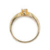 14 Karat Yellow Gold Oval and Baguette Diamond Ring top view