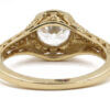Filigree 14 karat yellow gold Edwardian Style Diamond Ring with GIA Report