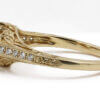 Filigree 14 karat yellow gold Edwardian Style Diamond Ring with GIA Report