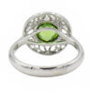 14 Karat White Gold Round Peridot Ring