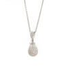 14 Karat White Gold Diamond Teardrop Pendant