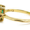 14 Karat Yellow Gold Emerald Cut Emerald | Diamond Ring side view