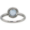 14 Karat White Gold Aquamarine and Diamond Ring