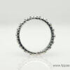 18 Karat White Gold Three Row Diamond Eternity Band
