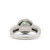 3.10 Carat Teal Sapphire | Diamond Ring in 18K White Gold back view