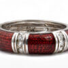 Bombay 18 Karat White Gold Burgundy Enamel Ring