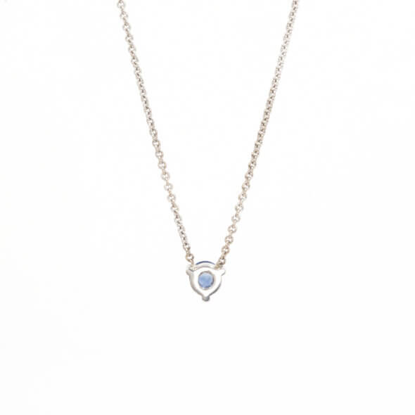 14 Karat White Gold and Platinum Sapphire Necklace