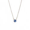 14 Karat White Gold and Platinum Sapphire Necklace