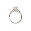 14 Karat White Gold 1.64 Carat Diamond Engagement Ring With Baguette Diamonds