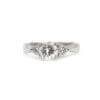 14 Karat White Gold Diamond 3 Stone Ring