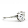 Platinum 3.44ct Round Brilliant Cut with Tapered Baguettes