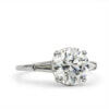 Platinum 3.44ct Round Brilliant Cut with Tapered Baguettes