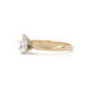 14 Karat Yellow Gold Pear Shaped Solitaire Engagement Ring side view