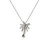 18 Karat White Gold Roberto Coin Diamond Palm Tree Necklace