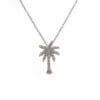 18 Karat White Gold Roberto Coin Diamond Palm Tree Necklace
