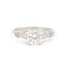 14 Karat White Gold Round Diamond Engagement Ring