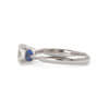 18 Karat White Gold Custom Made Diamond | Sapphire Engagement Ring