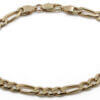 14 Karat Yellow Gold Unisex Figaro Link Bracelet